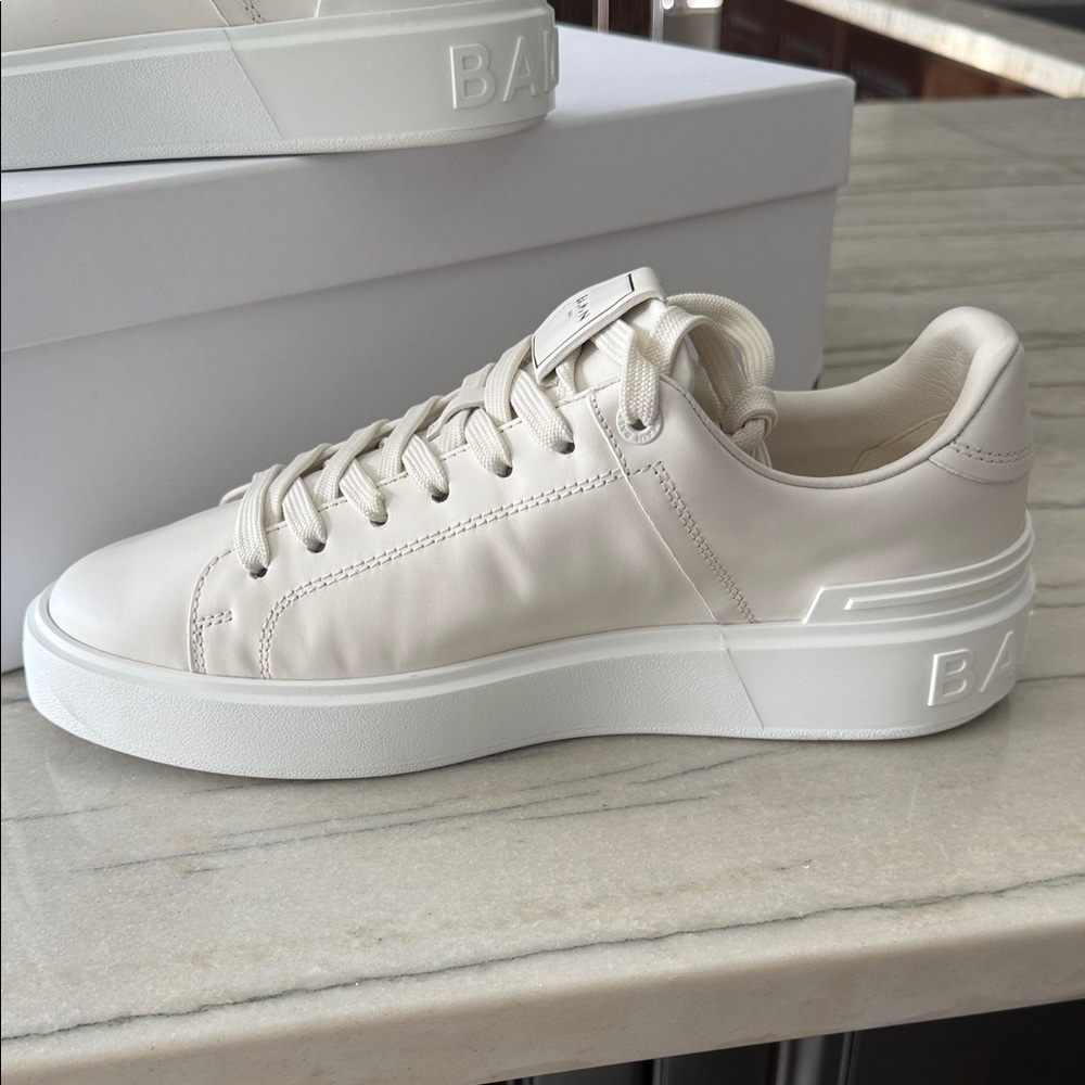 Balmain White/Silver Branded Shoe - Picture 6 of 8